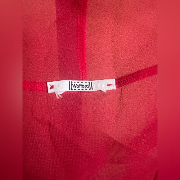 Wolford Swim Cover Up Sheer Red One Size - Picture 3 of 12